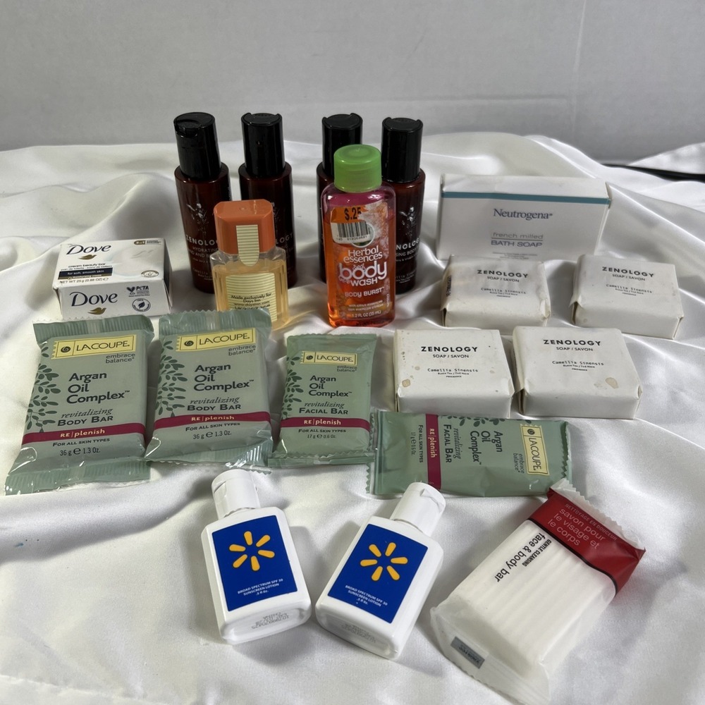 Travel Size/Hotel Soap, Lotion, Body Wash, Sunscreen Lot‎ Toiletries Guest Soap